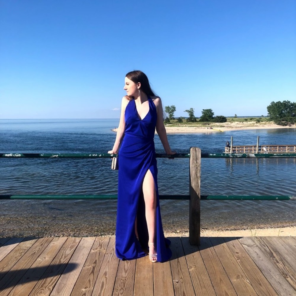 Terani royal blue prom dress - Picture 3 of 3